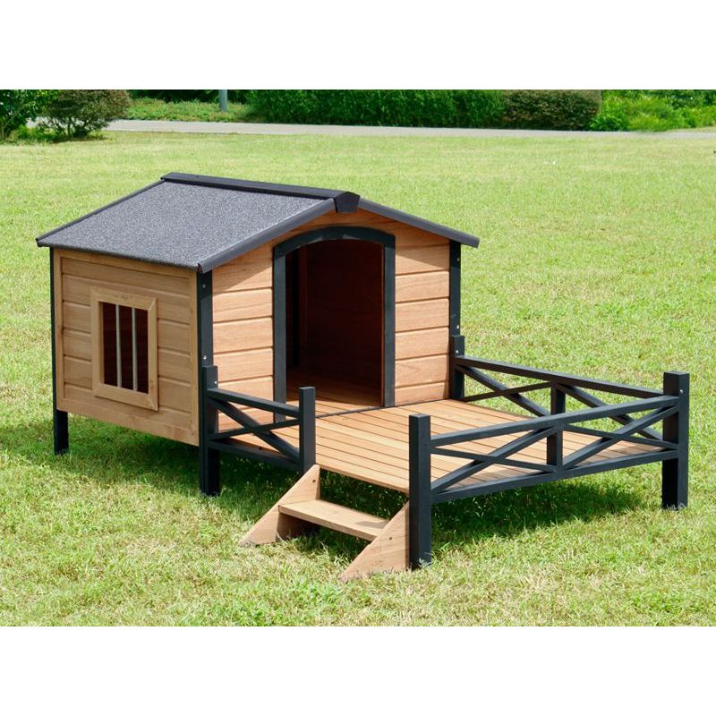 BINGO Wooden Dog House with Patio