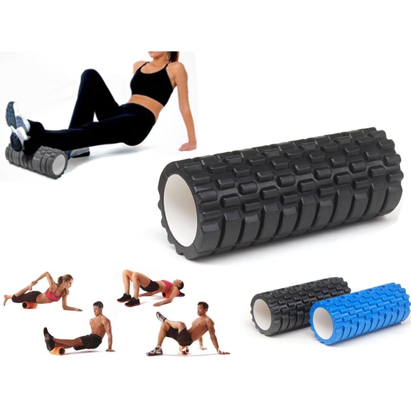 Gym Foam Roller with Trigger Point - BLACK