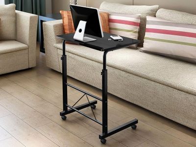 60 x 40cm Adjustable Laptop Stand Table - Black