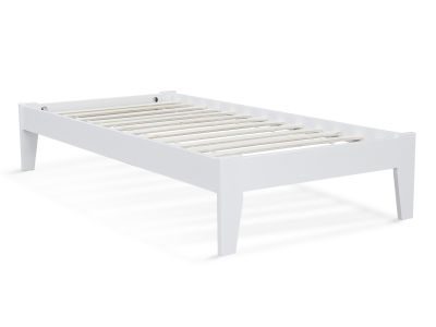 Meri Single Wooden Bed Frame - White