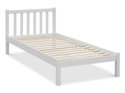 Baker Single Wooden Bed Frame - White