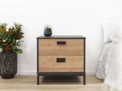 Morris Wooden Bedside Table - Oak