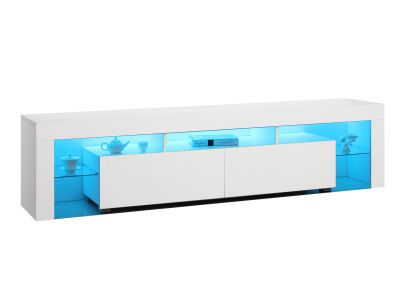 Zoar 1.9m LED Entertainment Unit - White