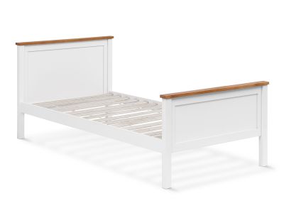 Kamet Single Wooden Bed Frame - White