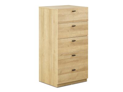 Hekla Tallboy 5 Drawer Chest Dresser - Oak