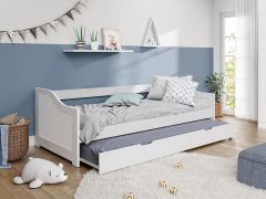 Jamie Single Wooden Bed Frame White