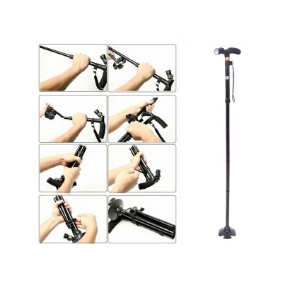 Walking Stick Walking Cane Pivot Base Led Lights