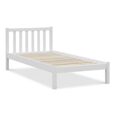 BAKER Single Wooden Bed - WHITE