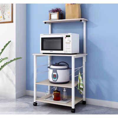 Kitchen Storage Shelves Stand Kitchen Trolley Table on Wheels