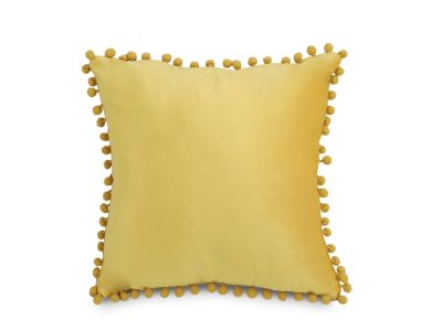 Designer Cushion Yellow Velvet 45x45cm