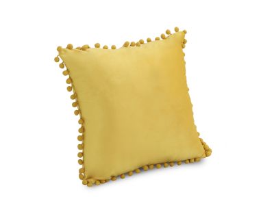 Designer Cushion Yellow Velvet 45x45cm