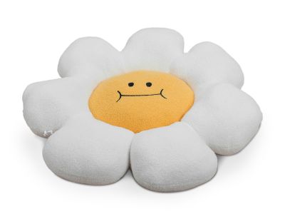 Large Flower Cushion White 80cm