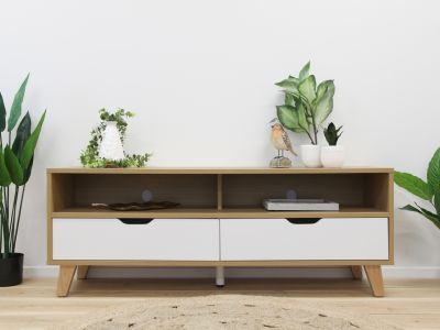 Schertz 1.4m Entertainment Unit - Oak