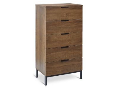 Ocala Tallboy 5 Drawer Chest Dresser - Walnut