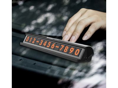 Temporary Parking Card Hidden Phone Number Card Plate