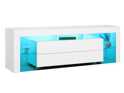 Dothan 1.6m LED Entertainment Unit - White