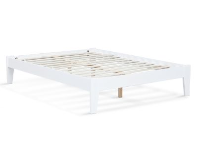 Meri Double Wooden Bed Frame - White