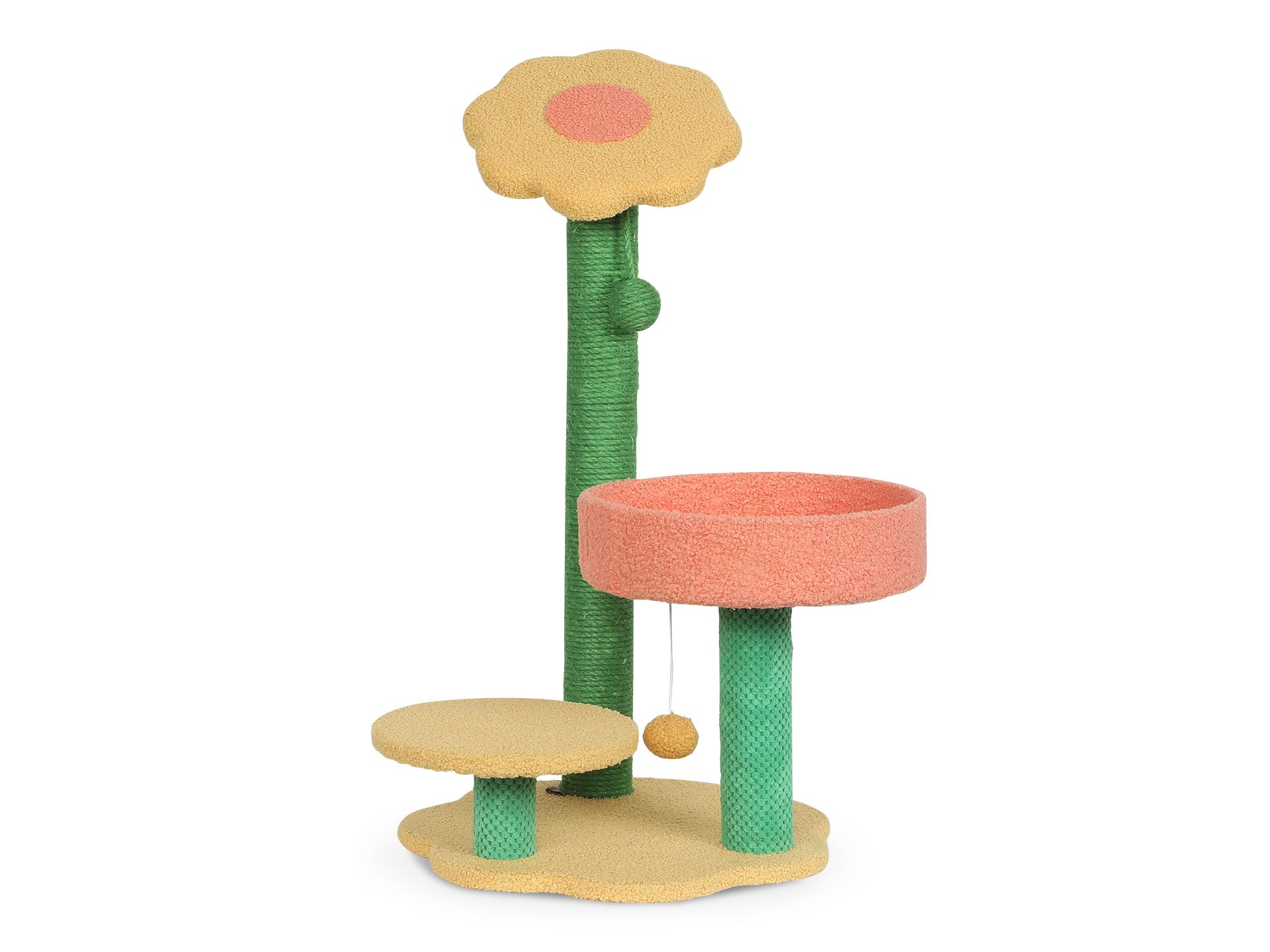 Flower Cat Tree Scratching Post - 2 Tiers