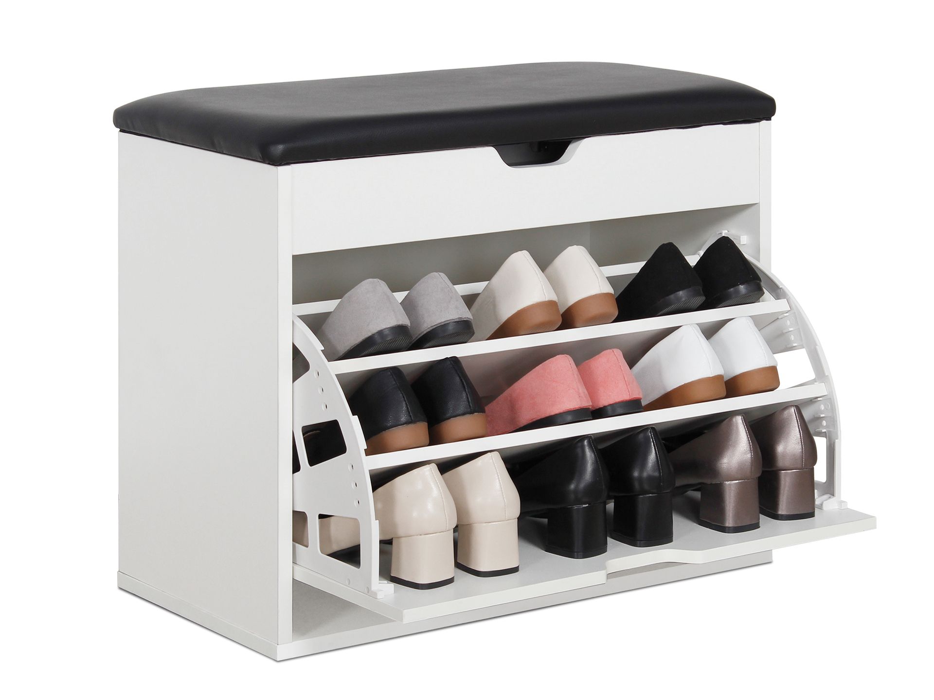 Hastings Home 1 Tier White Plastic Over-the-door Shoe Organizer at