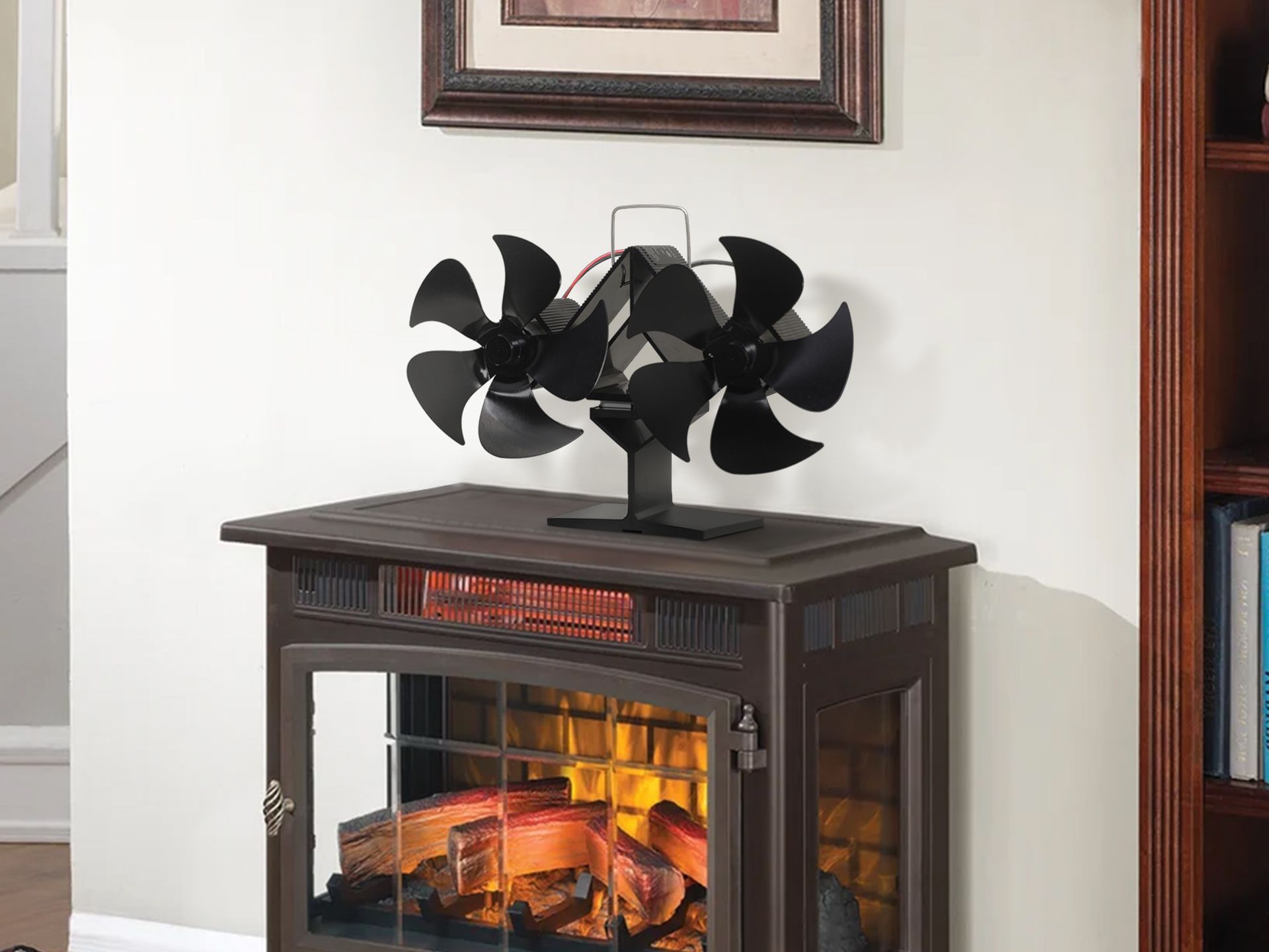 Hastings Home Home-Complete Black Wood Stove Fan in the Wood & Pellet Stove  Accessories department at