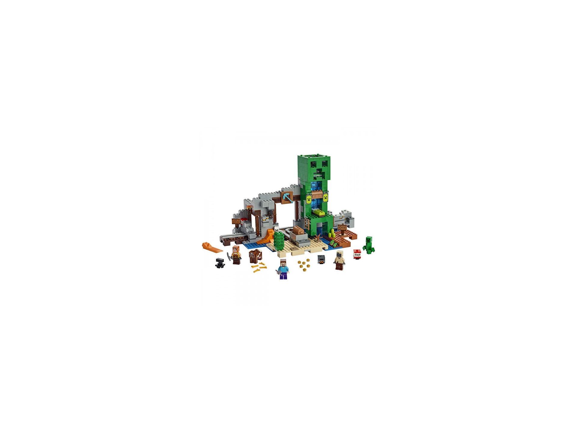 LEGO Minecraft The Creeper Mine 21155 Toy Rail Track Building Set