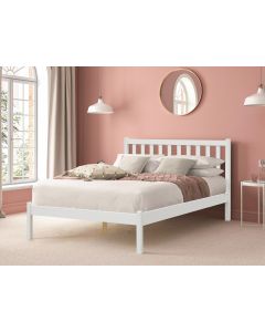 Baker Double Wooden Bed Frame - White